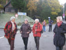 Ulla Schwarz, Ruth Kamp, Gesine Jahn, Sabine Bldorn auf dem Weg zum Bergwerk